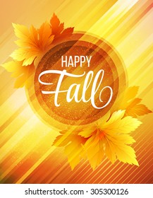 Autumn poster background. Vector illustration EPS 10
