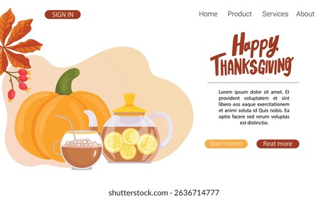 Autumn for poster, banner, website, advertising. Flat vector clipart, illustration with isolated background.