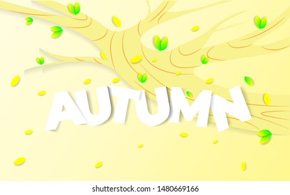 Autumn poster, design perfect for prints, flyers,banners,invitations and more.Vector autumn illustration.