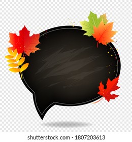 Autumn Poster With School Board White Background With Gradient Mesh, Vector Illustration