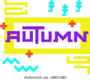 autumn poster shapes 