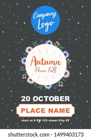 Autumn Price Fall A4 Size Flyer Banner Concept