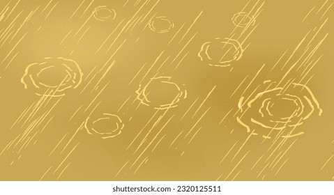 Caídas de charco otoñal Lluvia. Bonitos papeles pintados para carteles, afiches sobre el tema del otoño. Naturaleza atmosférica
