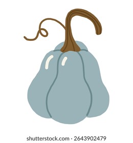 Ilustração de doodle de abóbora de outono, abóbora isolada, outono acolhedor colorido