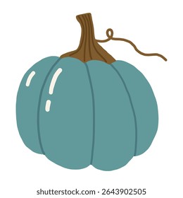 Ilustração de doodle de abóbora de outono, abóbora isolada, outono acolhedor colorido