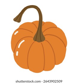Ilustração de doodle de abóbora de outono, abóbora isolada, outono acolhedor colorido