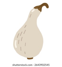 Ilustração de doodle de abóbora de outono, abóbora isolada, outono acolhedor colorido