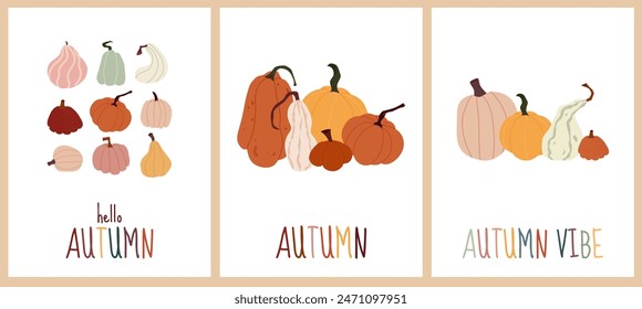 Autumn Pumpkin flat Illustration Collection