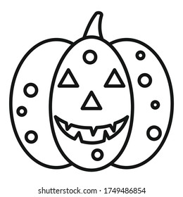 Autumn pumpkin icon. Outline autumn pumpkin vector icon for web design isolated on white background