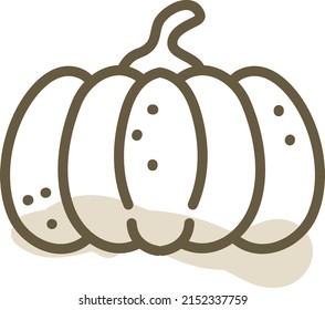 Autumn pumpkin, illustration, vector on a white background.