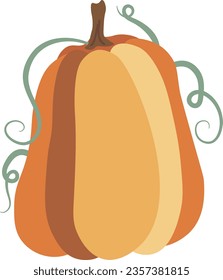 Autumn Pumpkin isolated Vector illustration on white background