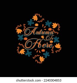 Typografie-T-Shirt-Design von Herbst-Kürbis