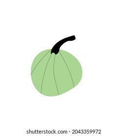 Autumn pumpkin plant Agriculture symbol. Fall decor. Fresh healthy food.