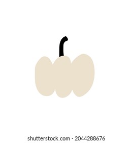 Autumn pumpkin plant Agriculture symbol. Fall decor. Fresh healthy food.
