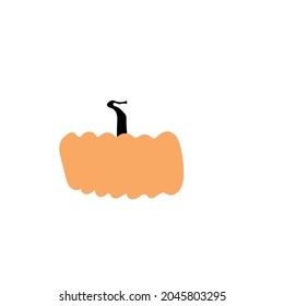 Autumn pumpkin plant Agriculture symbol. Fall decor. Fresh healthy food.