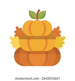 Autumn Pumpkin Stack Seasonal Harvest Display