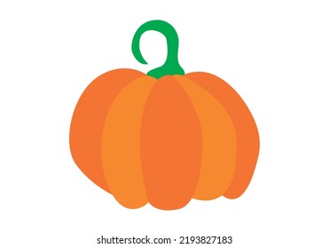 Autumn pumpkins on white background