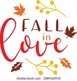Autumn quotes decoration for T-shirt cards bags cups 