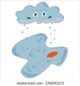 Lluvia otoñal y una nube que sonríe