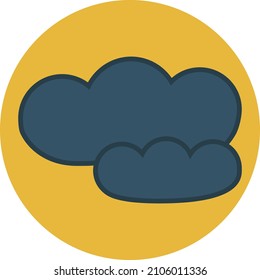 Autumn rain clouds, illustration, vector on a white background.