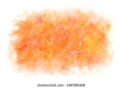 autumn red color abstract on natural grunge watercolor hand paint background, vector illustration