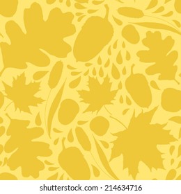 Autumn Retro Seamless pattern with acorns and pinecone. Bright Seamless pattern can be used for wallpaper, pattern fills, web page background,surface textures. Gorgeous seamless floral background.