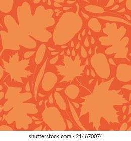Autumn Retro Seamless pattern with acorns and pinecone. Bright Seamless pattern can be used for wallpaper, pattern fills, web page background,surface textures. Gorgeous seamless floral background.