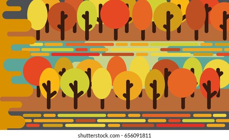 Autumn river landscape