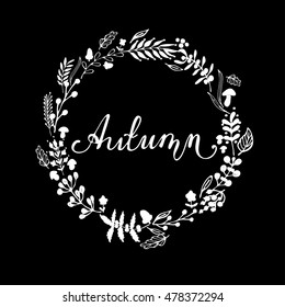 Autumn round frame
