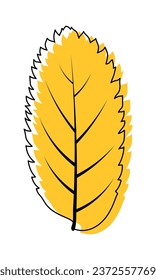 Autumn Rowan leaf. Leaf fall. Vector illustration.