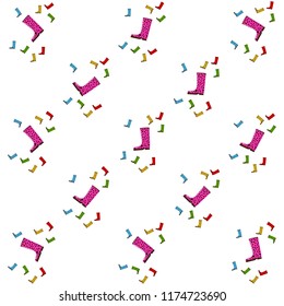 autumn rubber boots autumnal vector background