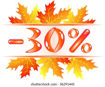 Autumn sale. 30 percent discount
