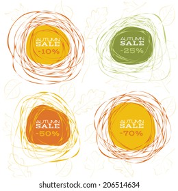 Autumn sale. Abstract frames