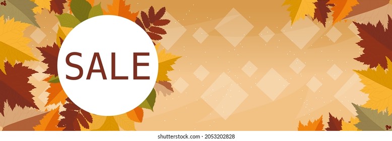 Autumn Sale background, banner, poster or flyer design. Vector illustration.