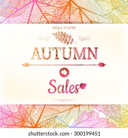 Autumn sale background. EPS 10 vector file included