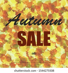 Autumn sale background. Eps10 Vector illustration