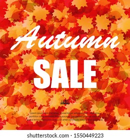 Autumn sale background. Eps10 Vector illustration