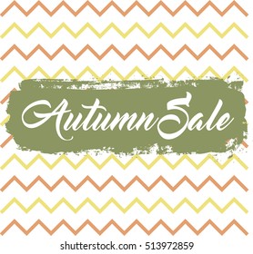 Autumn sale background with grunge elements