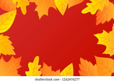 Autumn sale background layout decorate with leaves for shopping	