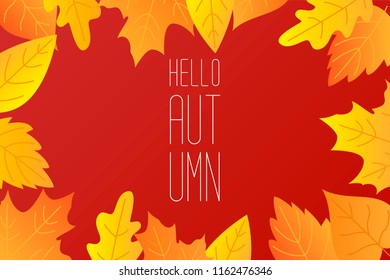 Autumn sale background layout decorate with leaves for shopping	