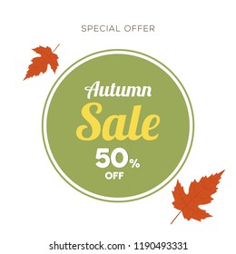 Autumn sale background layout decorate with leaves for shopping sale, romo poster,  web banner. Vector illustration template.