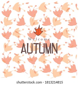 Autumn sale background layout decorate with leaves for shopping sale or promo poster and frame leaflet or web banner.Vector illustration template.