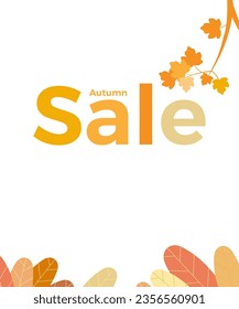 Autumn sale background layout decorate with leaves for shopping sale or promo poster and leaflet or web banner.Vector illustration template.