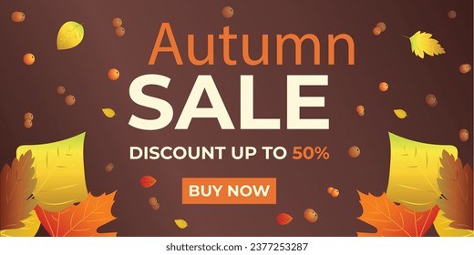 
Autumn sale background layout decorate with leaves for shopping sale. fall sale, Autumn sale

