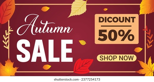 
Autumn sale background layout decorate with leaves for shopping sale. fall sale, Autumn sale
