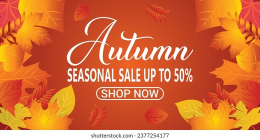 
Autumn sale background layout decorate with leaves for shopping sale. fall sale, Autumn sale
