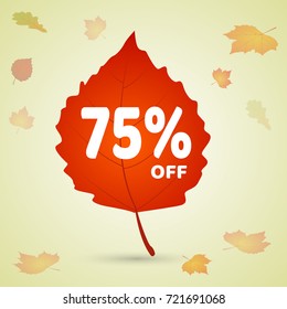 Autumn sale background layout decorate with leaves for shopping sale or promo poster Bright fall leaves Bright fall leaves Poster, card, label, banner design