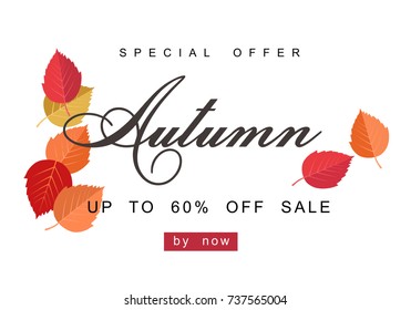 Autumn sale background template. Poster, card, label, banner design set. Layouts for shopping sale or promo poster and frame leaflet or web banner