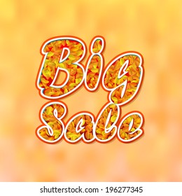 Autumn Sale background of yellow maple leaves. plus EPS10 vector file