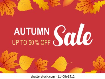 Autumn sale banner design